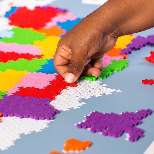 PLUS PLUS - Puzzle by Number - 1,400 Piece Map of The United States - Construction Building Stem/Steam Toy, Interlocking Mini Puzzle Blocks for Kids