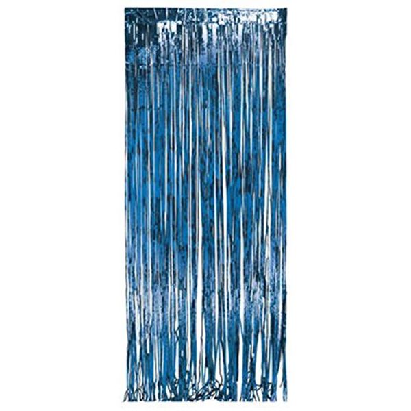 Different Colour Foil Curtain 91cm x 182cm (Blue)