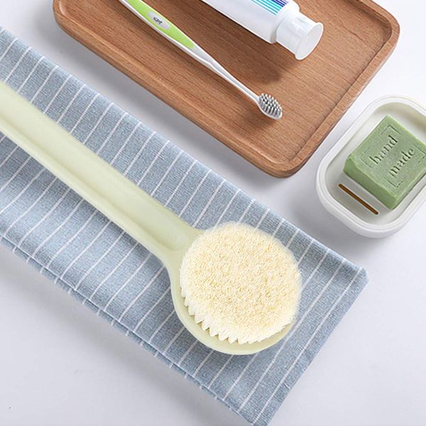 Bath Brush-Ruicoo Body Brush Shower Brush Long Handle Exfoliating Brush Improves Skin Scrubber Exfoliate Circulation Cellulite Massage Brush Beauty Accessories (Green)