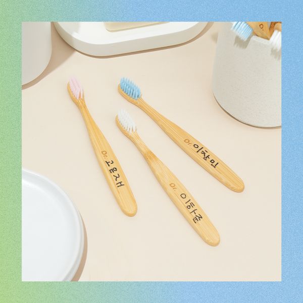 Dr. Noah Dentist Toothbrush Bamboo Eco-Friendly Toothbrush Name-Writable Maru Kids Toothbrush