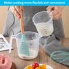 Plastic Measuring Cup,3 Pack 4/2/1 Cup Clear Measuring Cups,Stackable Heat-resistant Cup Set with Handle Grip and Spout for Baking,Powder,Liquid