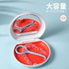 Annhua Partial Denture Case, Magnetic Closure, Small Mouthpiece Case, Cute, Portable, Convenient, Mouthpiece, Mirror, Moisture-Proof, Partial Denture Box, Silicone Mat, Mouthguard Case, Home, Travel, Retainer Case, Orthodontics, Retainer Box, Airtight, Pa