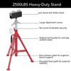 Pipe Jack Stand w/Roller Head 2500lbs Capacity for 1/8"-12" Size Pipe Welding