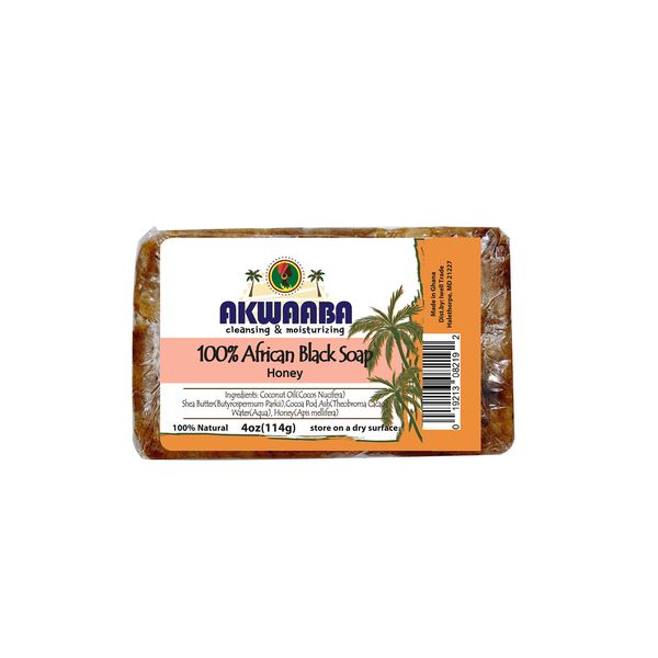 AKWAABA African Black Soap (4oz) (Honey)