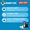 JONNY CAT Heavy Duty Jumbo Tear-Resistant Litter Box Liners, 5 Count