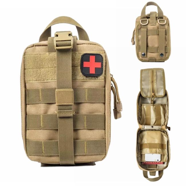 Tactical First Aid Survival Kit Emergency Outdoor Camping Military Gear  Backpack