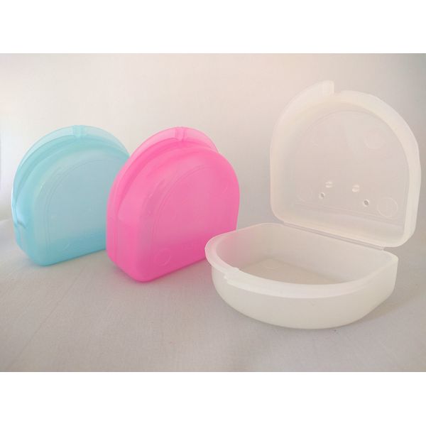 Glow in the Dark Retainer Case - Gum Shield Mouthguard Dental Box (Pink)