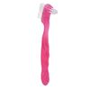 Denture Brush, Denture Toothbrush False Teeth Brush, False Teeth Brush, Dirt Removal, Plaque Removal Ergonomic Double Sided Soft Hair Safe Portable Professional (Pink)