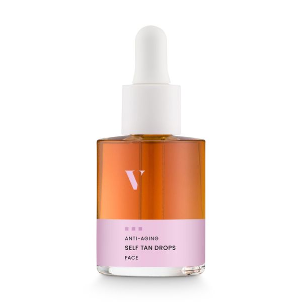 VENICEBODY Hyaluronic Self Tan Drops Anti Aging (30ml) Selbstbräuner Gesicht – Konzentrat zum Mischen in die Gesichtspflege, für individuelle Bräune ohne Flecken, Gesichtsbräuner