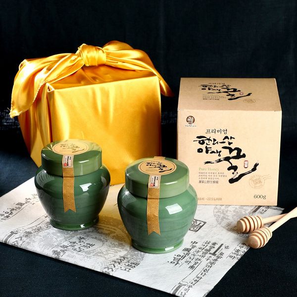 Seasonal Delicacy Jeju Hallasan Wildflower Collection Wild Honey Gift Set Pottery 600g Gift, 1ea