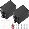 4 Pcs IP65 Waterproof Electronics Project Boxes, Electrical Project Boxes Enclosure Case, Outdoor Cable Connection Junction Box with Fixed Ear, Junction Project Box, with Screwdriver - Black