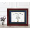 CORE ART 11x14 Diploma Frame Display Certificates 8.5 x 11 with Navy Mat or Documents 11 x 14 without Mat, College Degree Wooden Frame with Tempered Glass for Wall and Tabletop Display(Cherry Red)
