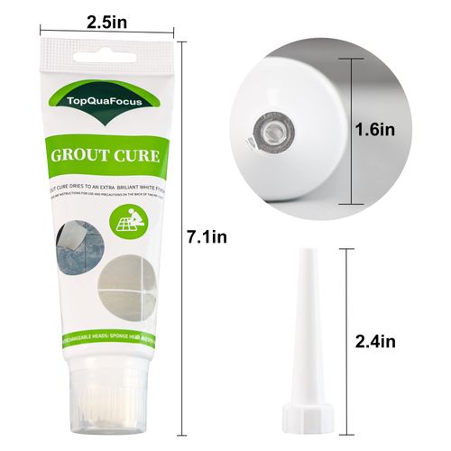 TopQuaFocus 200g Grout Reviver - White Grout Cure and 2 Pack Grout with whitener forever white grout Renew Grouts for Bathroom and Kitchen Tile Fast Drying Grout Repair Kit
