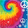 Creative Converting Tie Dye Fun 18 Count 2-Ply Paper Lunch Napkins