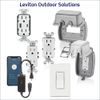 Leviton Amp Decora Weather-Resistant Single-Pole Switch, W5601-2W, 15, White