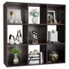 3 Tier Storage Closet Organizer Bookcase Cabinet Shelf Rack Stand 9 Cube Brown