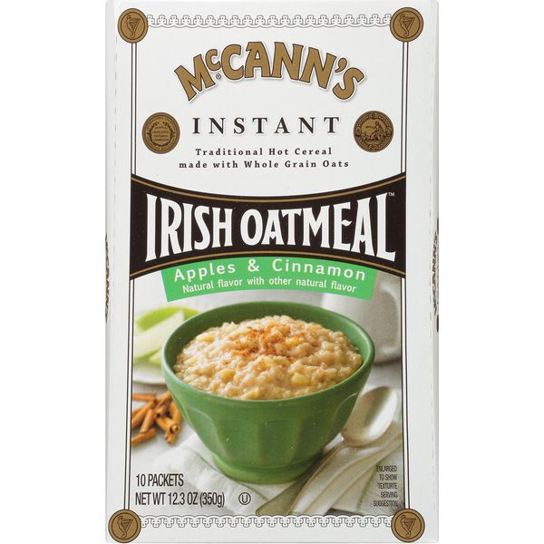 McCann’s Instant Irish Oatmeal, Apples & Cinnamon, 10 Packets