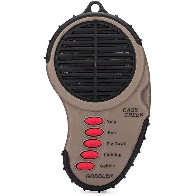 Cass Creek Spring Gobbler Handheld Electronic Game Call | 5 Turkey Calls in 1 | Authentic Animal Recordings | 200 Yard Sound Projection | Compact Design