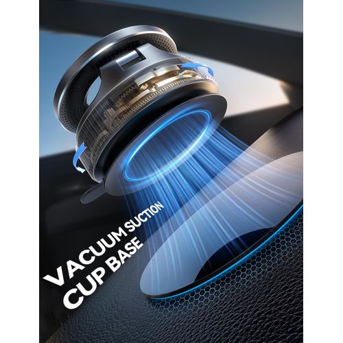 JOYROOM Magsafe Suction Cup Phone Mount, Vacuum Magnetic Phone Holder for Car, 360° Metal Strut Magsafe Car Mount for iPhone 16 Pro Max Plus/iPhone 15 14 13 12 & Android Magsafe Case, Dark Blue