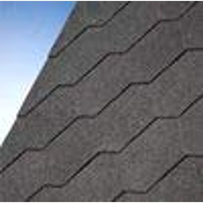 IKO Black Hexagonal Shed Roof Felt Shingles 2m²