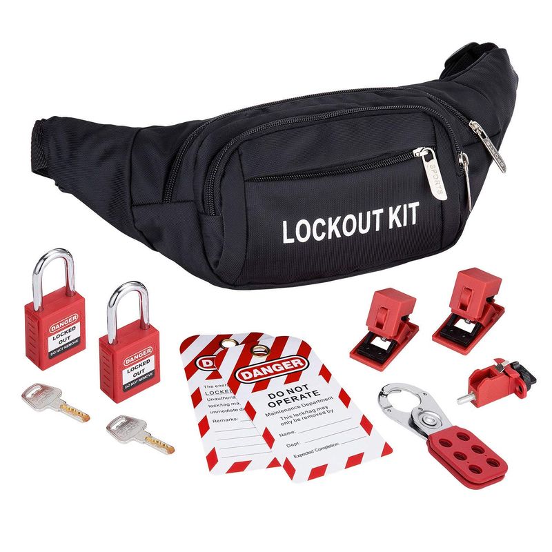 HOLULO Lock Off Kit for Electricians,Lockout Tagout Kit,Lockout Kit for ...