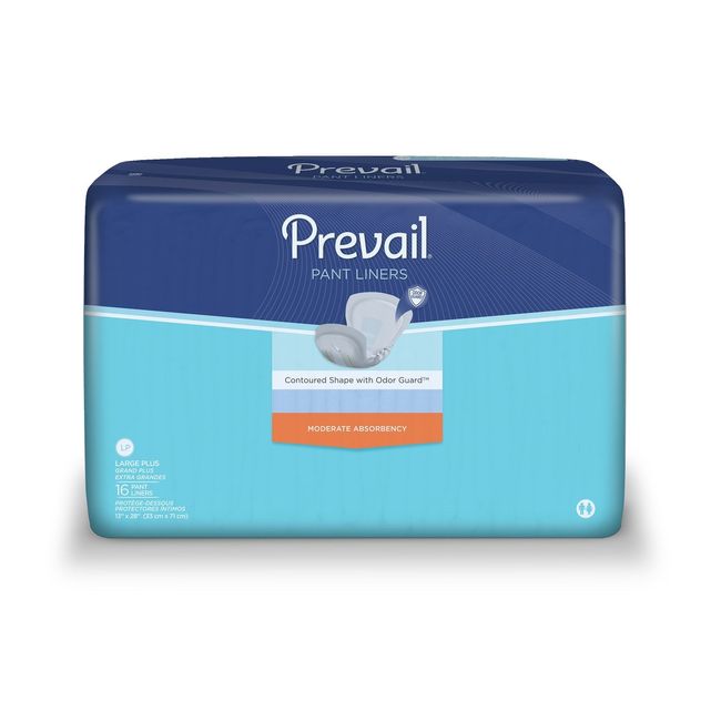 Prevail Pant Liner, Large Plus 28 Inch Length, Heavy Absorbency, PL-113/1 - Pack of 16