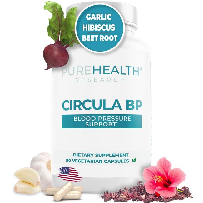 Circula BP- Blood Pressure Support Supplement, PureHealth Research, 90 Capsules