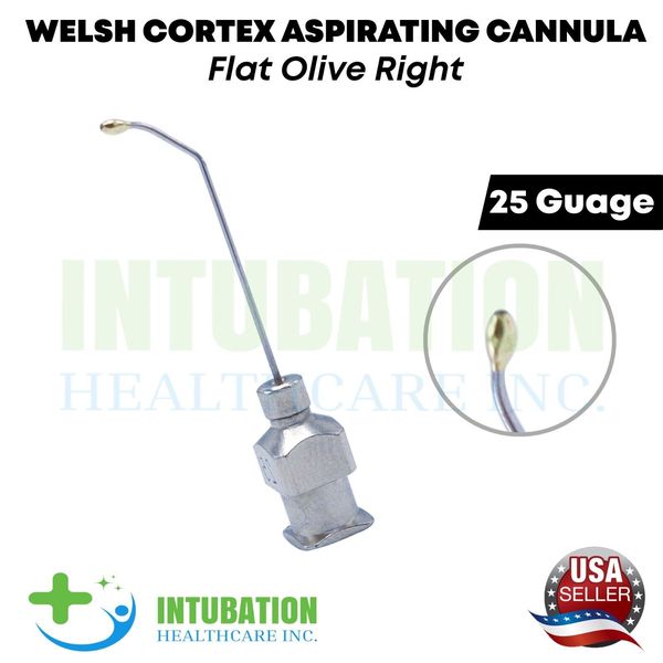 Cortex Aspirating Cannula Right Side Welsh 25G Surgical Ophthalmic Instrument