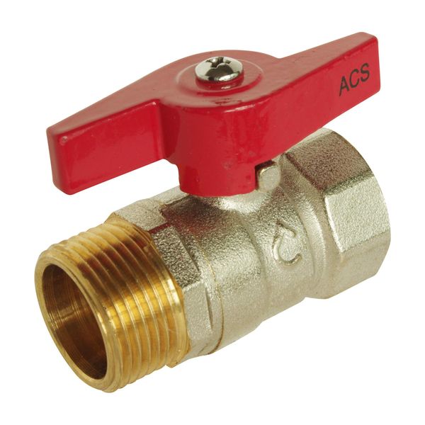 Somatherm For You 1372-12A YOU-12/17 Male/Female Ball Valve-Butterfly Lever-Standard Passage, Grey