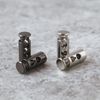 Japanese String Button Cord Stopper, 2 Pieces, Black Nickel, LCS3-BN