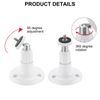 PATIKIL Wall Mount Security Camera Bracket 3.7 Inch, 2 Pack Universal Mounting Plastic Bracket Adjustable Battery Ceiling Mounting, White