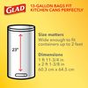 Glad ForceFlex Tall Kitchen Drawstring Trash Bags, 13 Gal, 100 Ct (Package May Vary)