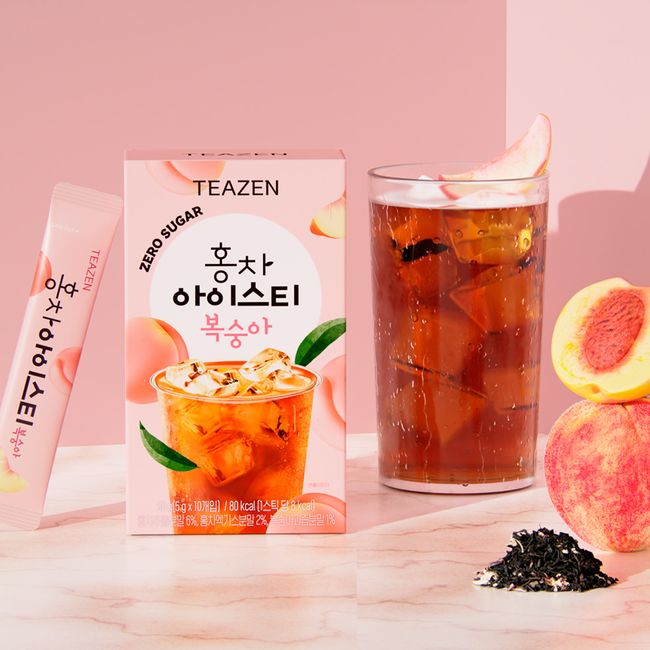 Teazen Black Tea Iced Peach 10 Sticks