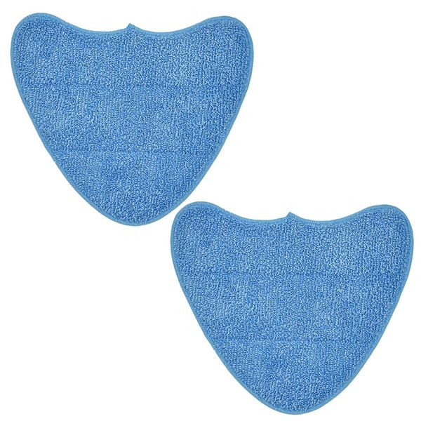 KVBUCC 2 Pieces Blue Steam Mop Pads, Mop Replacement Pads, Microfiber Mop Pads, Triangle Mop Pads, Steam Mop Compatible Cleaning Pads, Microfiber Cleaning Pads