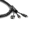 StarTech.com 2.5m (8.2ft) Cable Management Sleeve - Spiral - 1" (25mm) Diameter - W/ Cable Loading Tool - Black (CMSCOILED2)