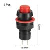 sourcing map 10mm Mounting Hole Red Latching Push Button Switch SPST NO 2pcs