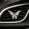 Silver Butterfly Air Vent Clips, Cute Crystal Butterfly Car Decor Diffuser Interior Accessories
