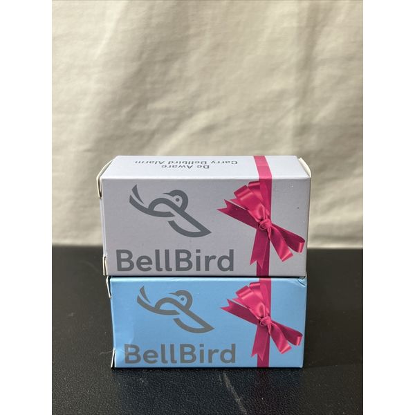 Bellbird Set of 2 Rechargeable Safety Alarms w/ Gift Box •Grey & Blue•