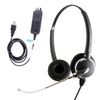 USB PC Headset built in GN netcom quick disconnect for Skype, VoIP