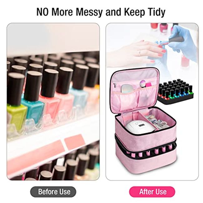 Portable Nail Polish Organizer Storage Box Makeup Organizer