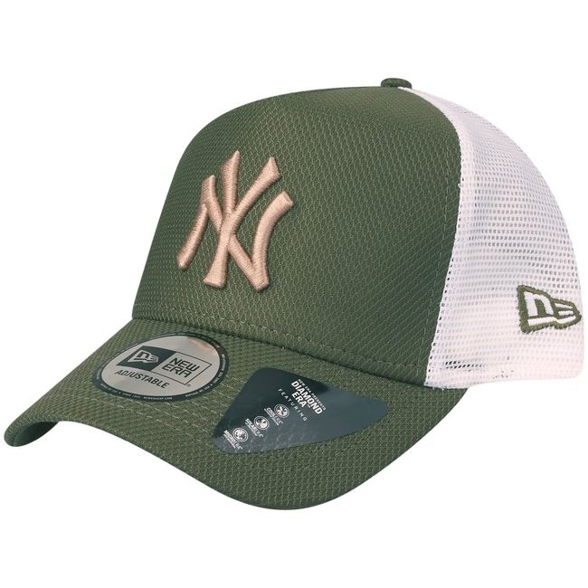 New Era Trucker Cap - Diamond New York Yankees Oliv