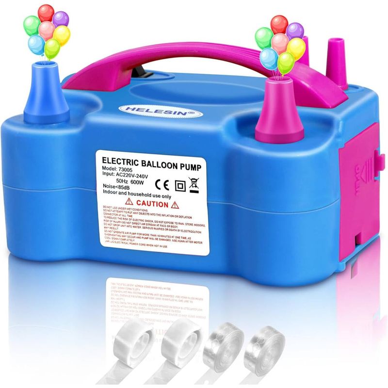 Electric Balloon Pump, 600W Balloon Inflator with 4 Accessories ...