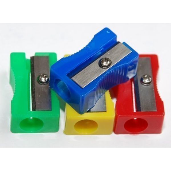 2 x Plastic Pencil Sharpeners - Assorted (Pack of 100)