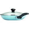 Dishwasher Safe Nonstick Cookware Pots and Pans Set, 15 Piece, Aqua