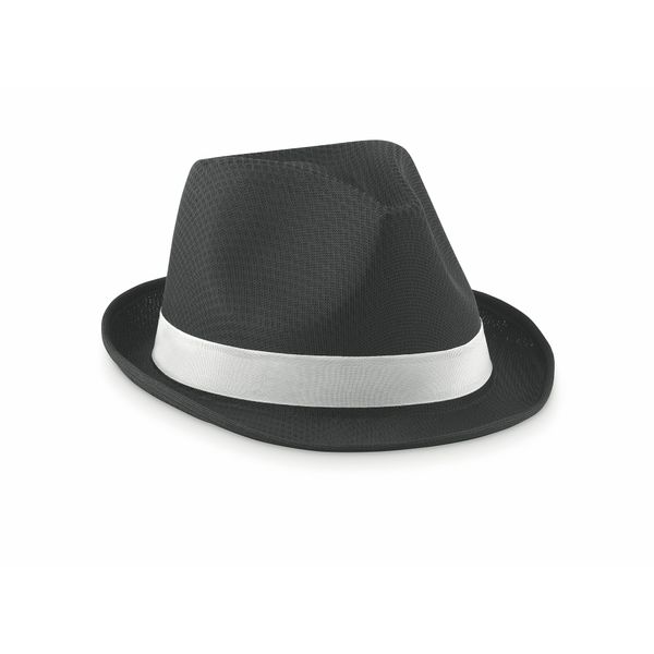 PromotionGift Coloured polyester hat - black