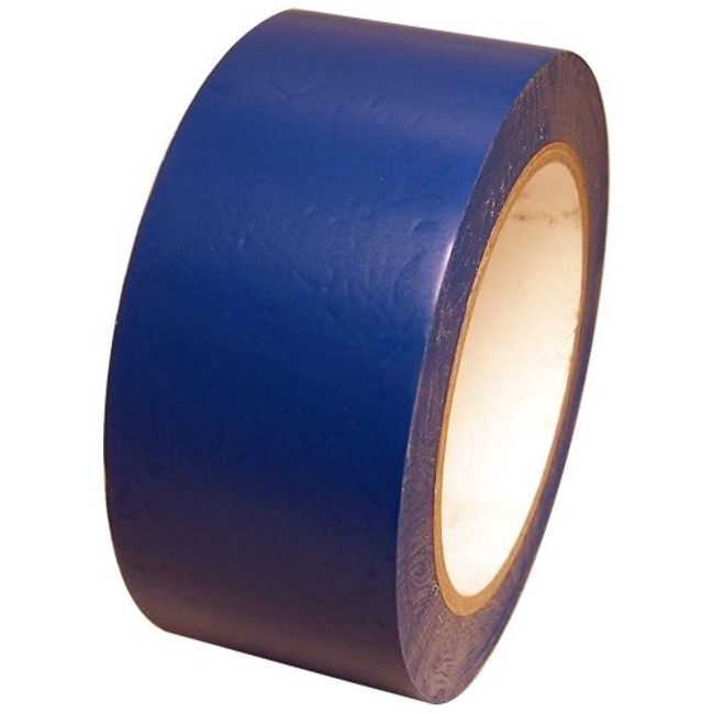 Tape Brothers Dark Blue Vinyl Marking Tape 2" x 36 Yards, Matte Surface on Soft PVC, Natural Rubber Adhesive, 6 mil Thick, Write-On, Meets OSHA Requirements. Ideal for Coding, Outdoor
