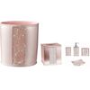 Popular Bath Sinatra Blush Pink Basket, Tissue,Cup Soap Dish,Toothbrush, Lotion