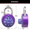 Master Lock 1530T Combination Padlock, Bright Metallic, 2-Pack