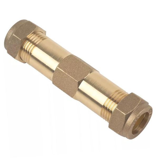 22mm Brass Compression Repair Coupling - Bag of 2