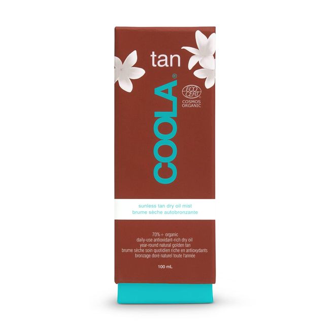 Coola Sunless Tan Dry Oil Mist, 70 Percent + Organic Fake Tan, Streak Free and Transfer Resistant Self Tanner, Lightweight and Vegan, 100 ml